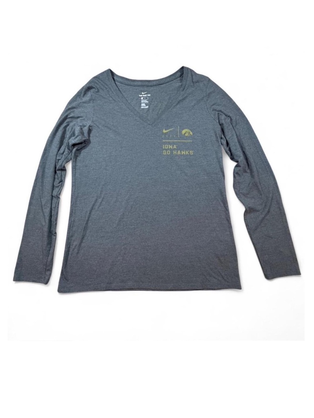 Nike Iowa Hawkeyes dark gray athletic long sleeve tee size medium